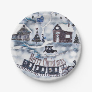 Christmas , Vintage Pappteller