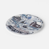 Christmas , Vintage Pappteller (Schrägansicht)