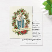 Christmas Virgin Mary  Funeral Memorial Holy Card (Schreibtisch)