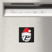 Christmas Volleyball Ball Santa Hat Xmas Matching Magnet (In Situ (Geschirrspüler))