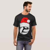 Christmas Volleyball Ball Santa Hat Xmas Matching T-Shirt (Vorne ganz)