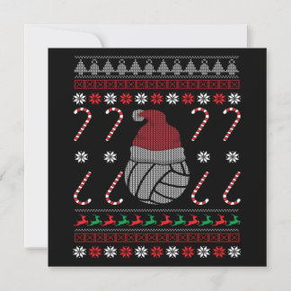 Christmas Volleyball Funny Sport Lover Xmas Gift Einladung