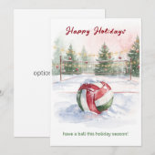 Christmas Volleyball Holiday Greeting Cards Feiertagskarte (Vorne/Hinten)