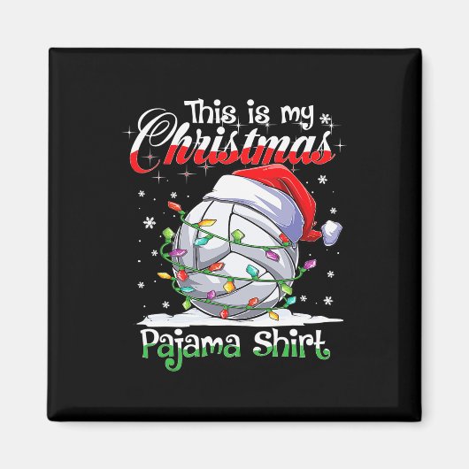 Christmas Volleyball Pajama Xmas Volleyball Spiele Magnet (Vorne)