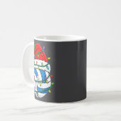 Christmas Volleyball Santa Hat Lights Srts Xmas Pa Kaffeetasse (Vorderseite Links)