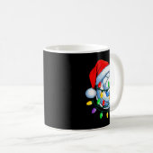 Christmas Volleyball Xmas Santa Srts Hat Mens Wome Kaffeetasse (VorderseiteRechts)