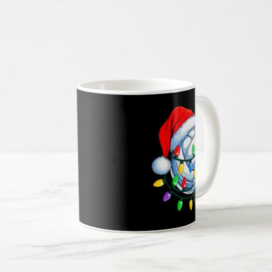 Christmas Volleyball Xmas Santa Srts Hat Mens Wome Kaffeetasse (VorderseiteRechts)