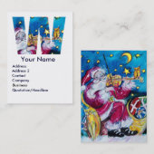 CHRISTMAS W LETTER / INSPIRIERT SANTA MONOGRAM VISITENKARTE (Vorne/Hinten)