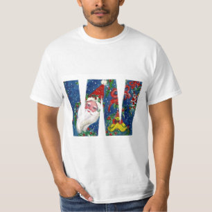 CHRISTMAS W LETTER / SANTA CLAUS MIT ROtem RIBBON T-Shirt