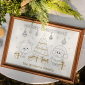 Christmas Wall Art DYI Individuelle Name Fun Poste Poster