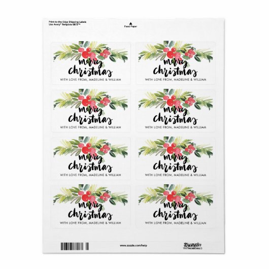 Christmas | Wasserfarbe - Frohe Weihnachtsfeier (Vorne)