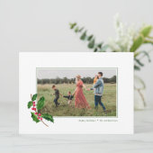 CHRISTMAS WATERCOLOR FLORAL Fügen Sie Ihr Foto (Stehend Vorderseite)