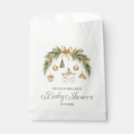 Christmas Watercolor Greenery Winter Baby Shower Geschenktütchen