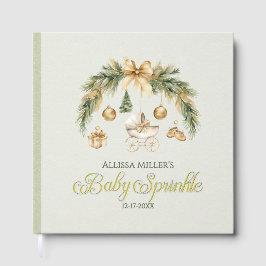 Christmas Watercolor Greenery Winter Baby Sprinkle Gästebuch