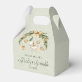 Christmas Watercolor Greenery Winter Baby Sprinkle Geschenkschachtel (Vorderseite)