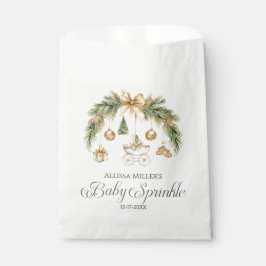 Christmas Watercolor Greenery Winter Baby Sprinkle Geschenktütchen
