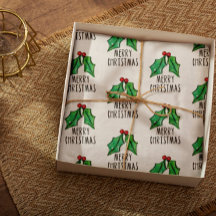 Christmas Watercolor Holly