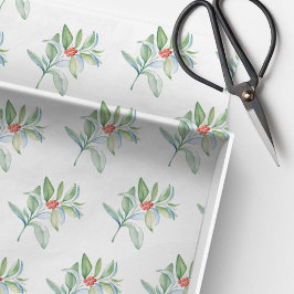 Christmas Watercolor Magenta Seidenpapier