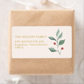 Christmas Watercolor Merry Christmas Adress (Insitu)