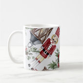 Christmas Watercolor Nutcracker Lantern Muster Kaffeetasse (Links)