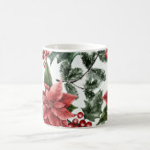 Christmas Watercolor Poinsettia Muster Kaffeetasse (Mittel)