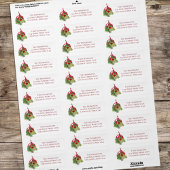 Christmas Watercolor Red Holly Berry Greenery