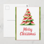 Christmas Watermelon Tree Postkarte (Vorne/Hinten)