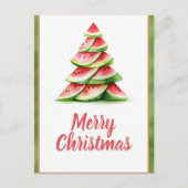 Christmas Watermelon Tree Postkarte (Vorderseite)