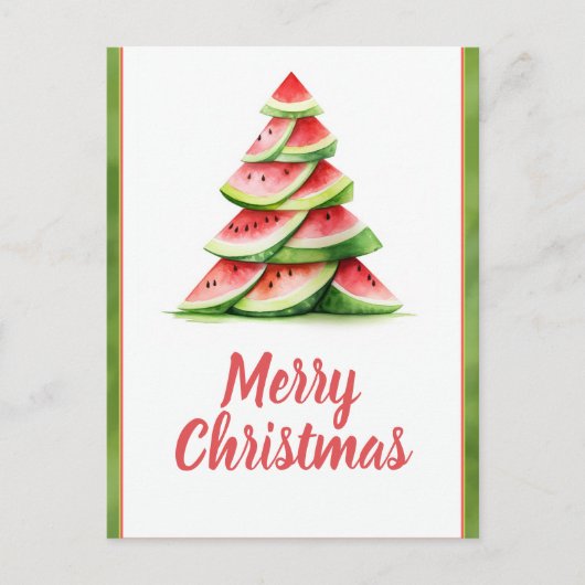 Christmas Watermelon Tree Postkarte (Vorderseite)