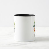 Christmas Wath Berries Monogram Letter B Tasse (Zentrum)