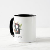 Christmas Wath Berries Monogram Letter B Tasse (Vorderseite Links)