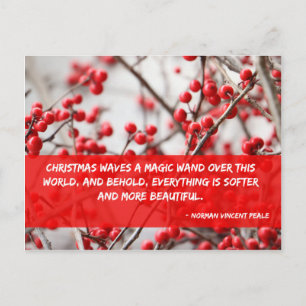 Christmas Waves a Magic Wand Postcard Feiertagspostkarte