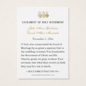 Christmas Wedding Cross Prayer Card (Rückseite)