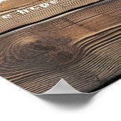 Christmas Wedding Rustic Wood Pine Cones Ornaments Poster (Ecke)