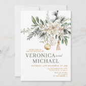 Christmas Wedding Tis the Season to Be Married Einladung (Vorderseite)