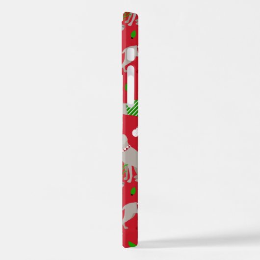 Christmas Weimaraner Dog iPhone Hülle (Linke Seite)