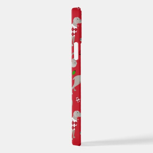 Christmas Weimaraner Dog iPhone Hülle (Rechte Seite)