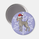 Christmas Weimaraner Magnet (Vorderseite/Rückseite)