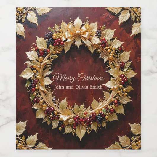 Christmas   weinetikett (Einzelnes Label)