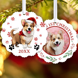 Christmas Welsh Corgi Dog Personalisiert Ornament Karte