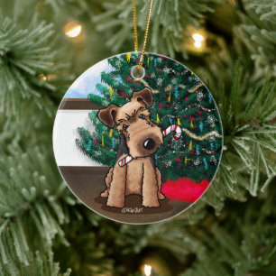 Christmas Welsh Terrier Keramik Ornament