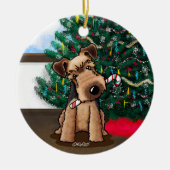 Christmas Welsh Terrier Keramik Ornament (Vorne)