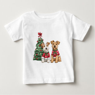 Christmas Welsh Wire Fox Terrier Hunde Baby T-shirt