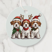 Christmas Welsh Wire Fox Terrier Hunde