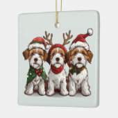 Christmas Welsh Wire Fox Terrier Hunde Keramikornament (Links)