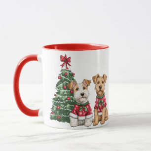 Christmas Welsh Wire Fox Terrier Hunde Tasse