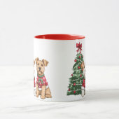Christmas Welsh Wire Fox Terrier Hunde Tasse (Zentrum)