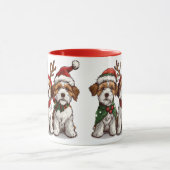 Christmas Welsh Wire Fox Terrier Hunde Tasse (Zentrum)