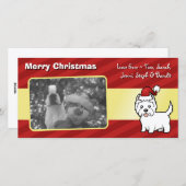 Christmas West Highland White Terrier Feiertagskarte (Vorne/Hinten)