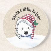 Christmas Westie Getränkeuntersetzer (Vorne)